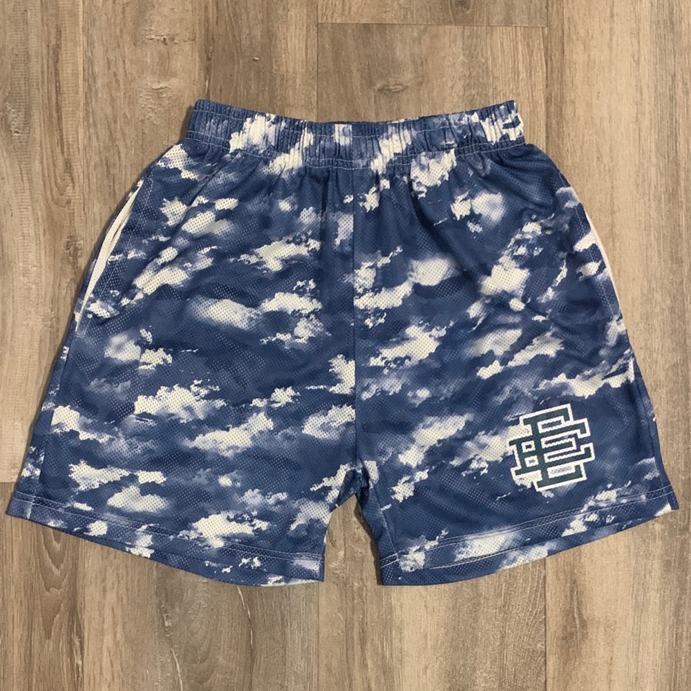 Eric Emanuel Blue and White Basic Classic Shorts - image 1